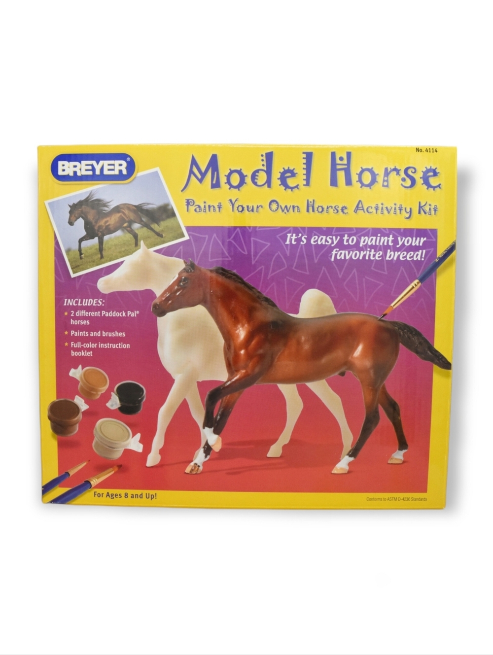 Vintage Breyer Paint Your Own Paddock Pal Model Horses #4114 Activity Kit 2007